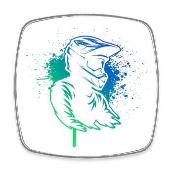 Compact motocross design for motocross - Square fridge magnet - white - Front