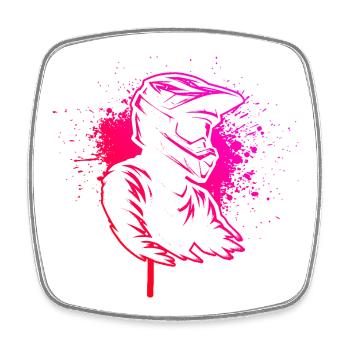 Iconic motocross motif - Square fridge magnet - white - Front