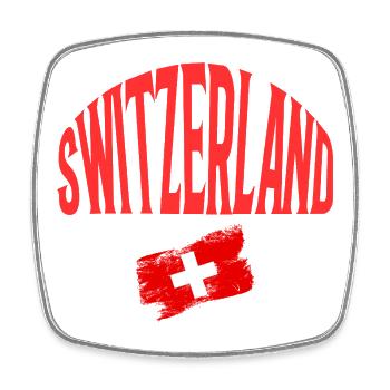 Suisse - Magnet carré - blanc - Devant