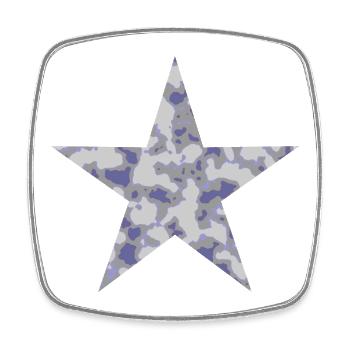 Camouflage d’Étoile - Magnet carré - blanc - Devant