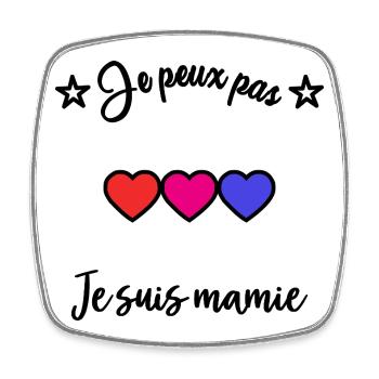 MAMIE. MAMAN. GRAND-MERE. FÊTE DES MÈRES. MAMAN - Magnet carré - blanc - Devant
