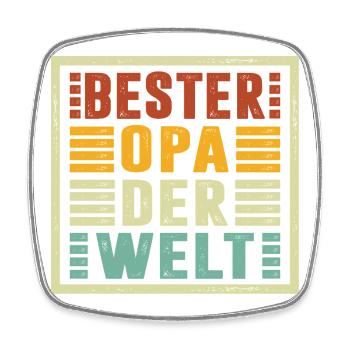 Bester Opa Der Welt Geschenke Weihnachten - Viereckiger Kühlschrankmagnet - Weiß - Vorne
