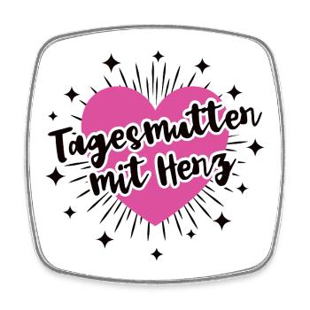 Childminder with heart Educator Daycare Kindergarten - Square fridge magnet - white - Front