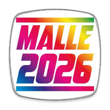 Malle 2026 Colorful Mallorca - Square fridge magnet - white - Front