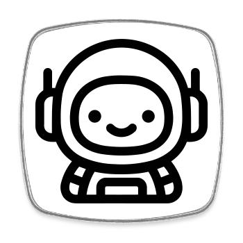 astronaut - Square fridge magnet - white - Front