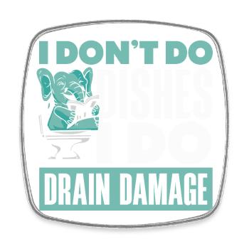 Toilet Clogging Master Funny - Square fridge magnet - white - Front