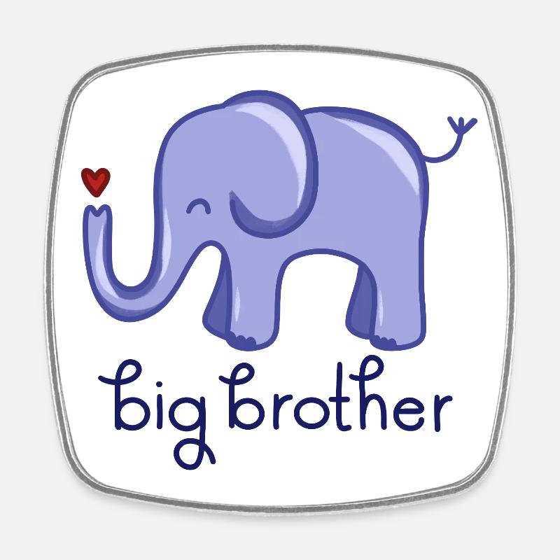 Big Brother - Square fridge magnet - white