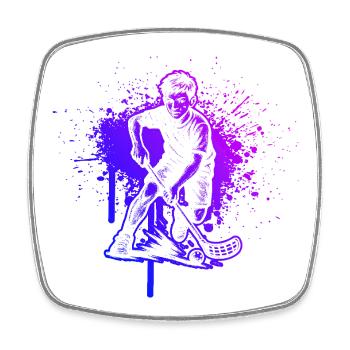 Floorball perfekt für jeden Unihockey - Viereckiger Kühlschrankmagnet - Weiß - Vorne
