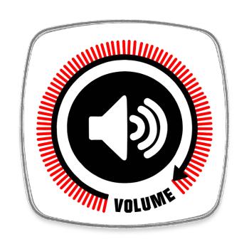 Speaker Volume Lines - Square fridge magnet - white - Front