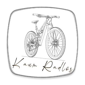 Pas du tout sans vélo ! – Conception minimale pour VTT - Magnet carré - blanc - Devant
