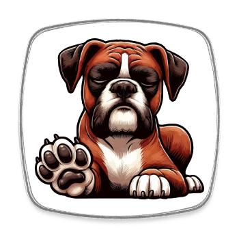 Boxer Boxer Porte-boxeurs Boxer Chien Boxer Propriétaire de boxer Fan boxer - Magnet carré - blanc - Devant