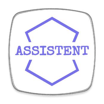 Arbeit Assistent - Viereckiger Kühlschrankmagnet - Weiß - Vorne