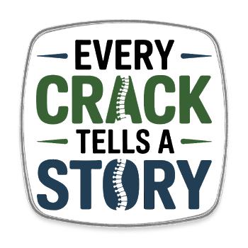 Chiropractor Every Crack Tells A Story Profession - Square fridge magnet - white - Front