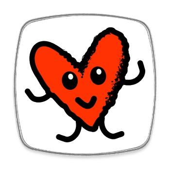 VALENTINSTAG. HERZ. ICH LIEBE DICH. ICH LIEBE DICH - Viereckiger Kühlschrankmagnet - Weiß - Vorne