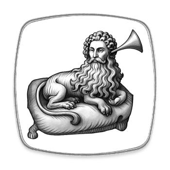 DEAF LION MAN - black & white - Magnet carré - blanc - Devant