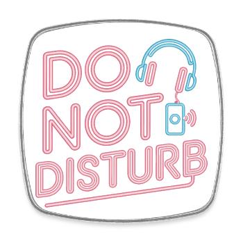 Do Not Disturb Sloth Anti Social - Square fridge magnet - white - Front