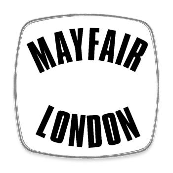 Mayfair-London-Emblem - Viereckiger Kühlschrankmagnet - Weiß - Vorne