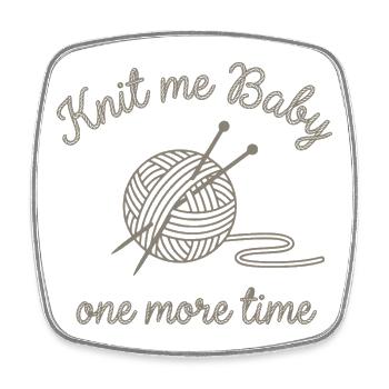 KNIT me baby fun Hoodie für Strick Fans  - Viereckiger Kühlschrankmagnet - Weiß - Vorne