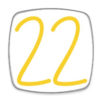 22 - Square fridge magnet - white - Front