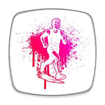 Design vintage de course pour la course - Magnet carré - blanc - Devant