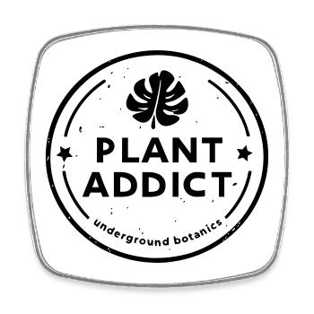 plant addict - Square fridge magnet - white - Front
