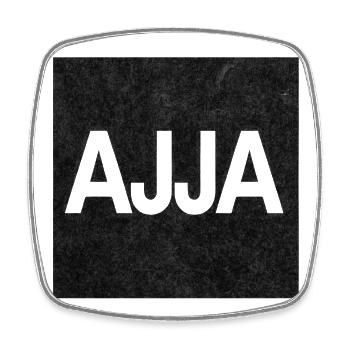 Ajja, Limburg dialect T-shirt - Square fridge magnet - white - Front
