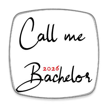 Bachelor's Graduation 2026 Graduation Doctorate - Square fridge magnet - white - Front