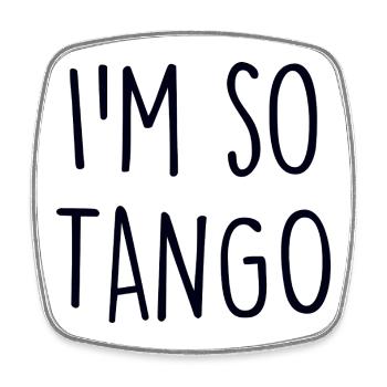 Tango Dancer - Square fridge magnet - white - Front