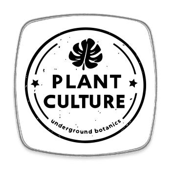 Plant Culture - Viereckiger Kühlschrankmagnet - Weiß - Vorne