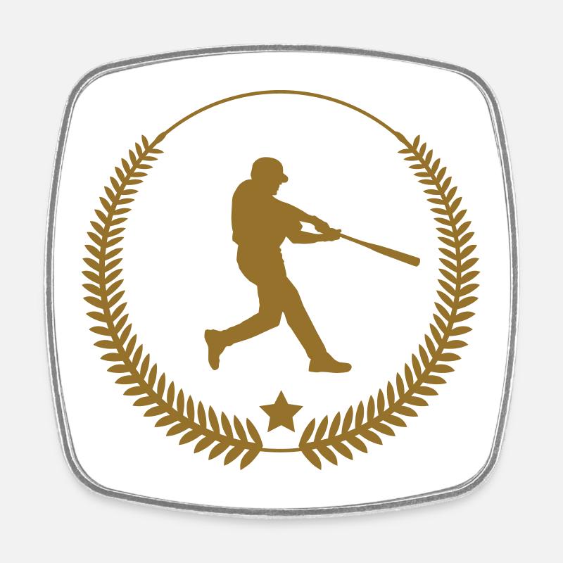 Baseball - Sports - Square fridge magnet - white