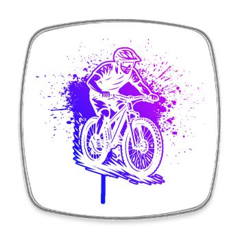 Un motif réservé au VTT - Magnet carré - blanc - Devant