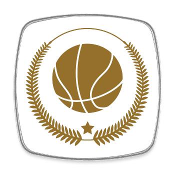 Basketball / Basketball / Basktet-Ball / Sports - Square fridge magnet - white - Front
