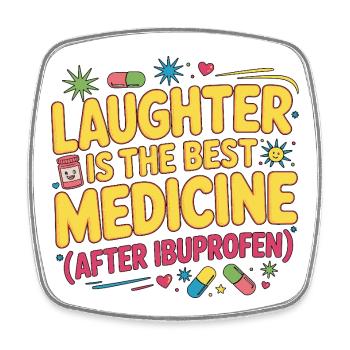 Pediatric Nurse Laughter Is The Best Child Care - Square fridge magnet - white - Front