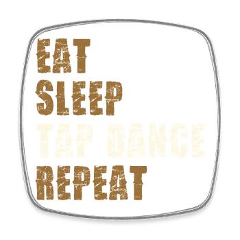 Eat Sleep Tap Dance Repeat - Viereckiger Kühlschrankmagnet - Weiß - Vorne