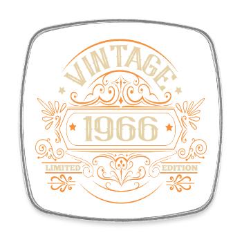 60th Birthday Vintage Year 1966 Limited Edition - Square fridge magnet - white - Front