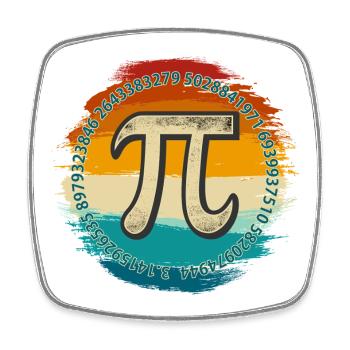 T-shirt emblème Pi Spectrum - Magnet carré - blanc - Devant