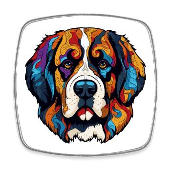 Dog Comic - Square fridge magnet - white - Front