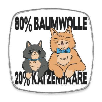 Katze Katzenhalter Katzen Spruch Geschenk  - Viereckiger Kühlschrankmagnet - Weiß - Vorne