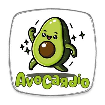 AvoCadío Avocado Cartoon - Magnet carré - blanc - Devant
