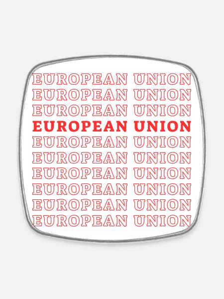 EUROPEAN UNION - Square fridge magnet - white