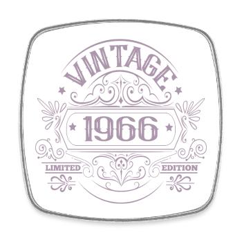 60e anniversaire Année Vintage 1966 Édition Limitée - Magnet carré - blanc - Devant
