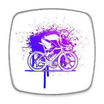 Road bike style for every occasion - Square fridge magnet - white - Front