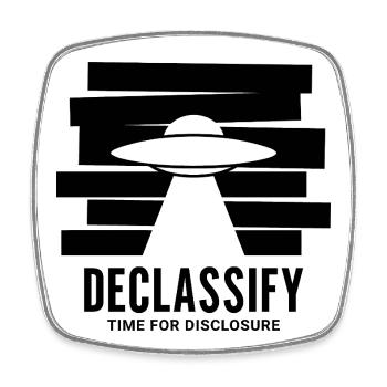UAP UFO Dokumente Aliens Wahrheit Offenlegung - Square fridge magnet - white - Front