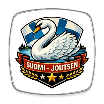 Suomi – Joutsen - Magnet carré - blanc - Devant