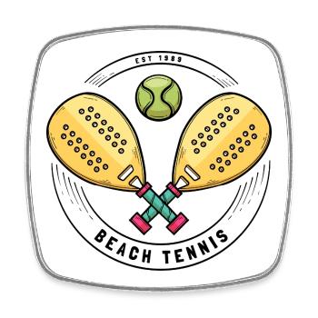 I can't I have padel - Square fridge magnet - white - Front