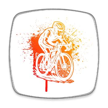Ich liebe Roadbike cooles Motiv für Rennrad - Viereckiger Kühlschrankmagnet - Weiß - Vorne