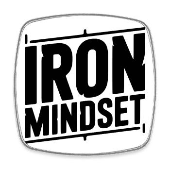 Iron Mindset - Square fridge magnet - white - Front