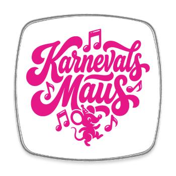 Karnevals Maus Karnevalsmaus Karneval Party Tanzen - Viereckiger Kühlschrankmagnet - Weiß - Vorne