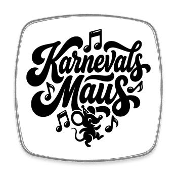 Karnevalsmaus Karneval Köln Kölner Karnevals Maus - Viereckiger Kühlschrankmagnet - Weiß - Vorne