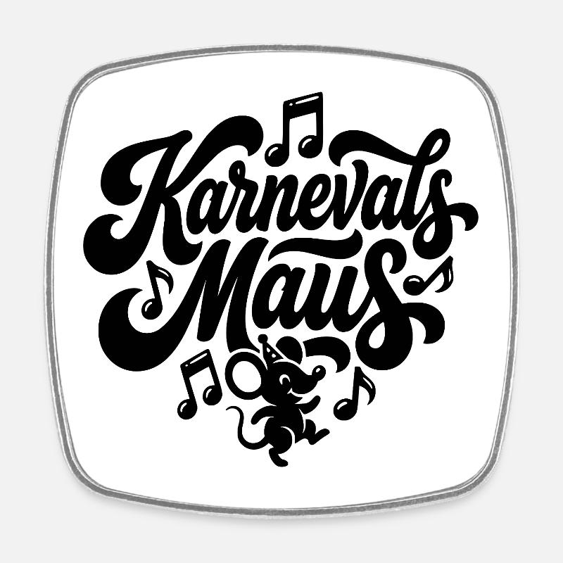 Karnevalsmaus Karneval Köln Kölner Karnevals Maus - Viereckiger Kühlschrankmagnet - Weiß